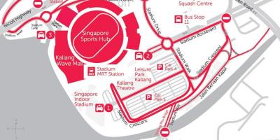 Kort af Singapore íþróttir hub