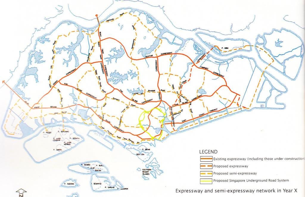 Singapore þjóðveginum kort