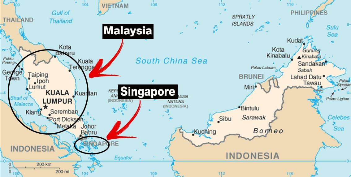 Singapore heiminum kort