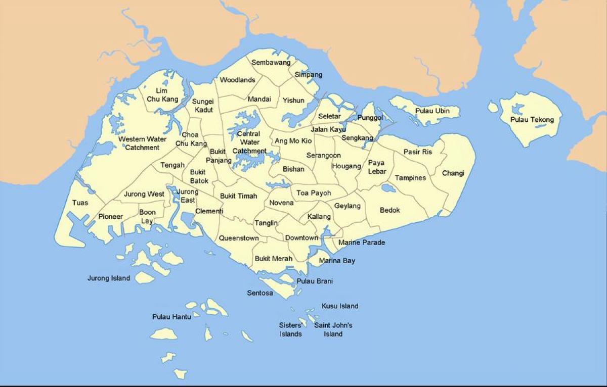 kort af Singapore landi