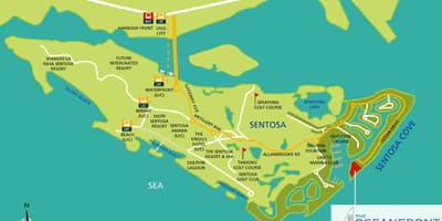 Kort af singapúr